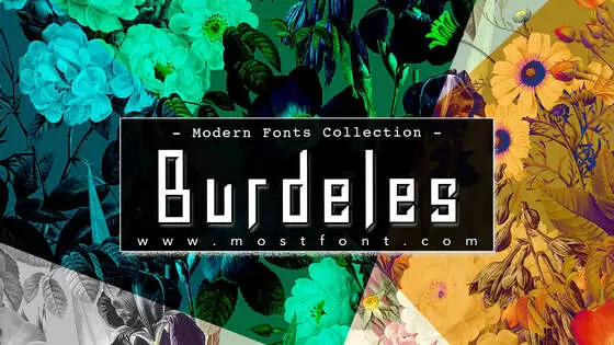 「Burdeles」字体排版样式