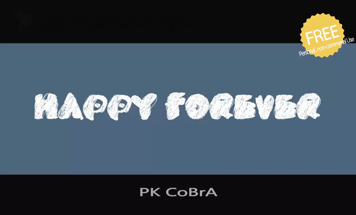 Font Sample of PK-CoBrA