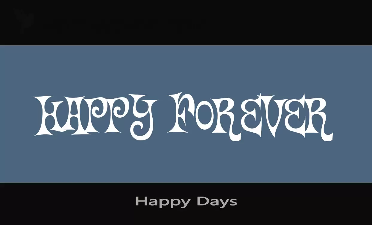 Font Sample of Happy-Days