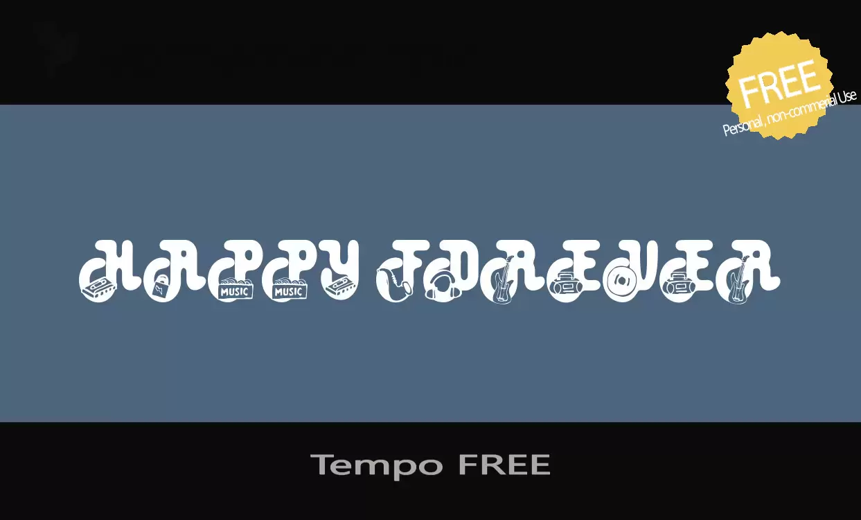 Font Sample of Tempo-FREE