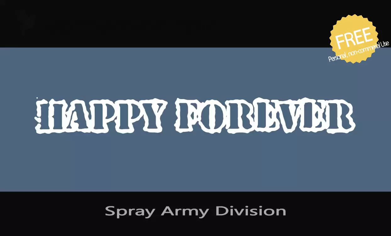 Font Sample of Spray-Army-Division