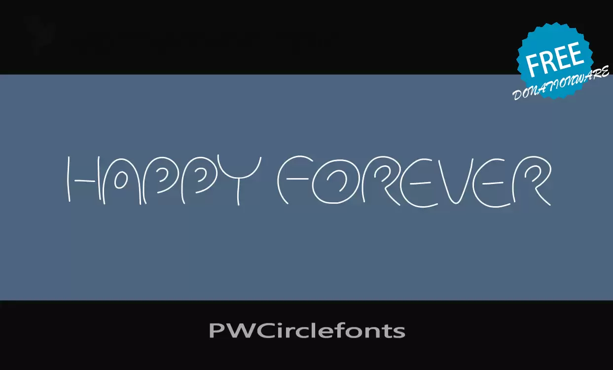 Font Sample of PWCirclefonts