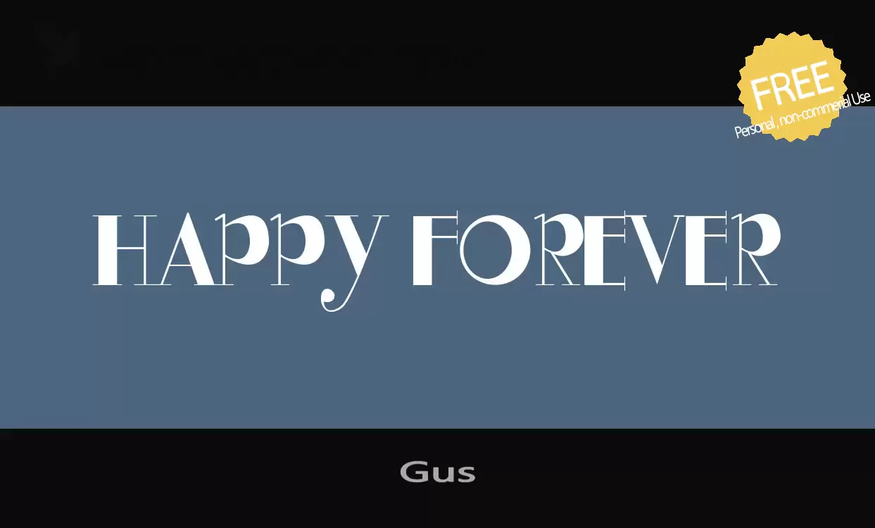 「Gus」字体效果图