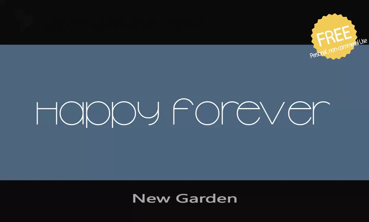 Font Sample of New-Garden