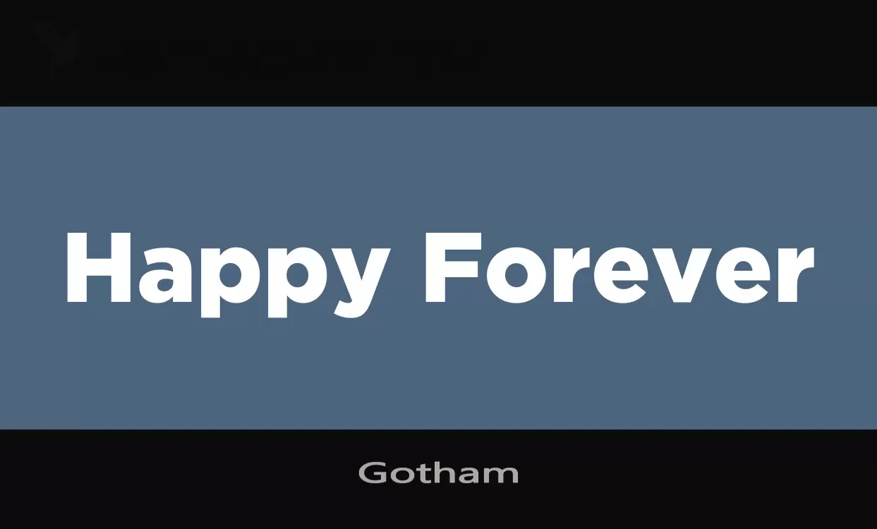 Font Sample of Gotham