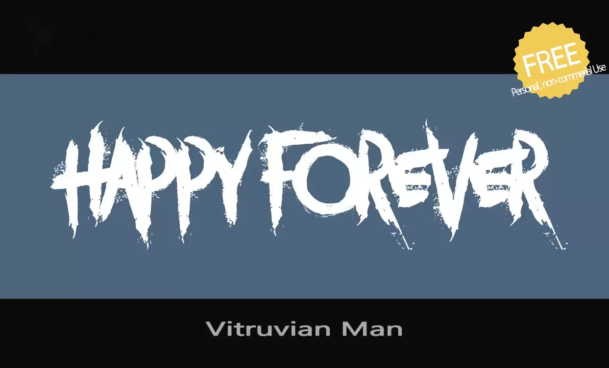「Vitruvian-Man」字体效果图