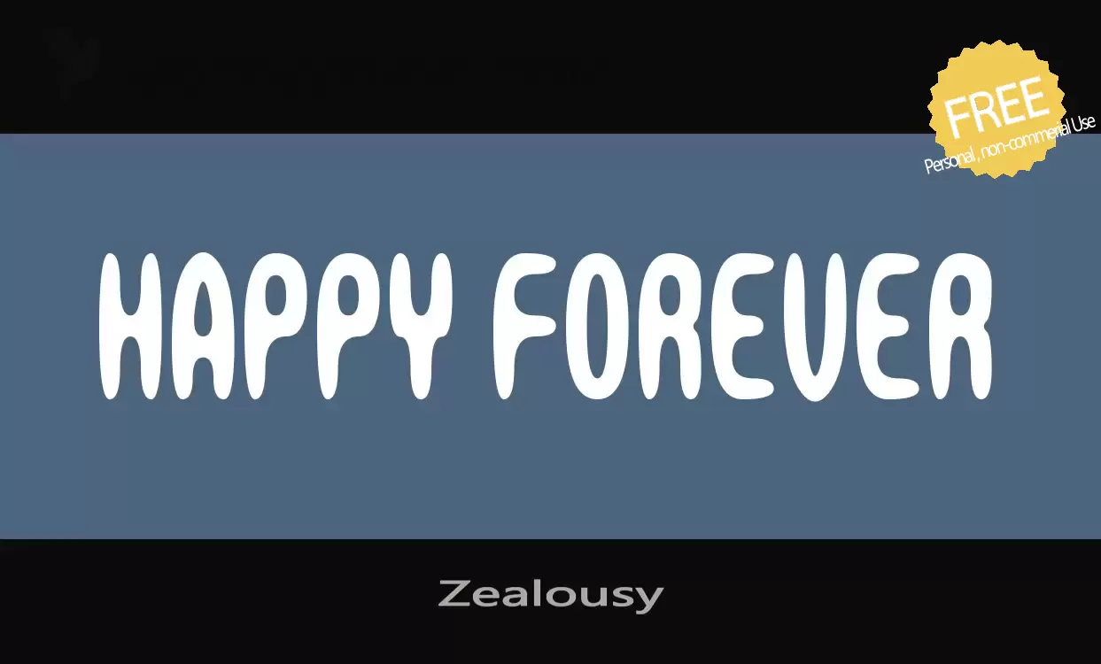 Font Sample of Zealousy