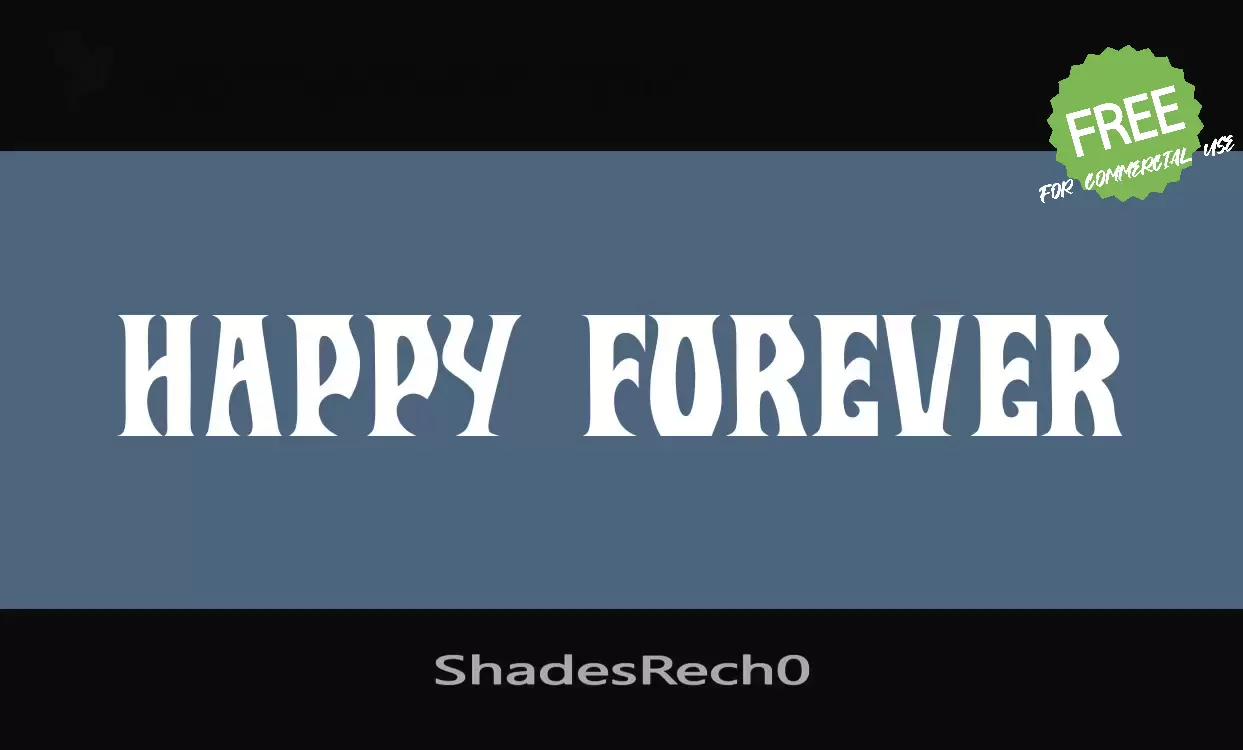 Font Sample of ShadesRech0