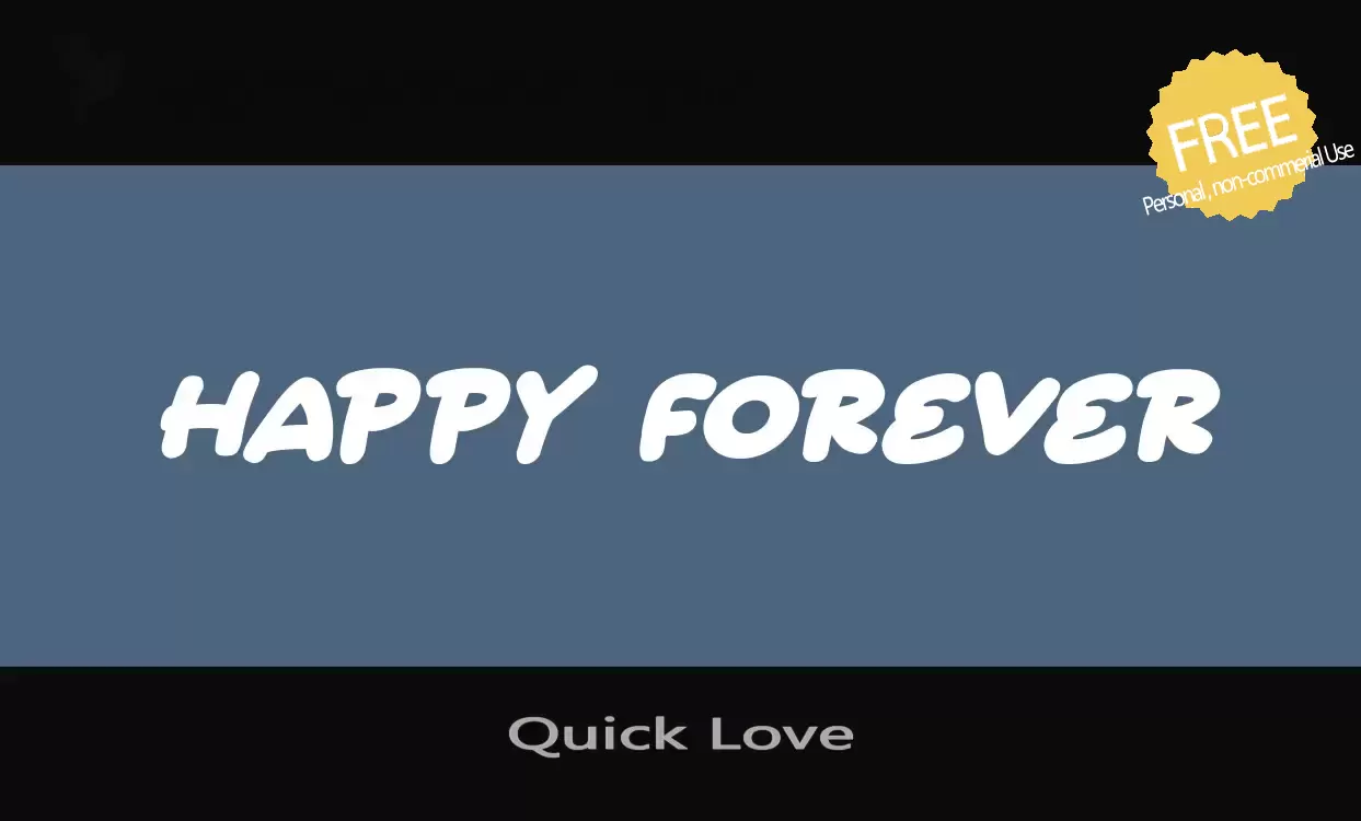 Font Sample of Quick-Love