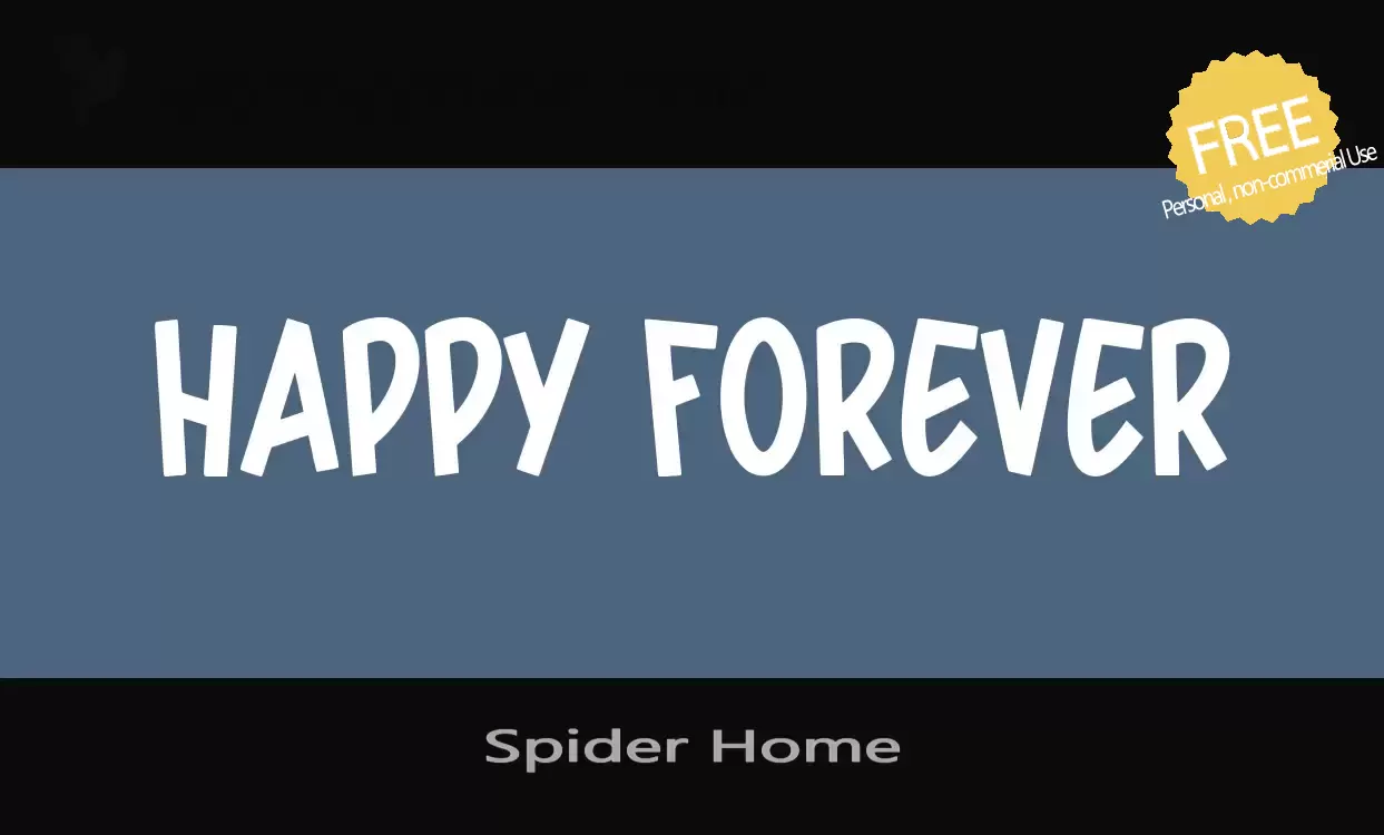 Font Sample of Spider-Home