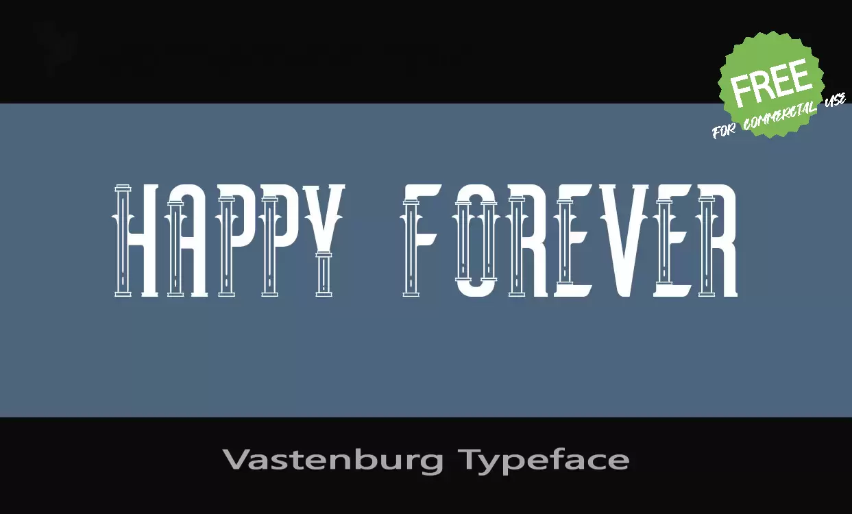 「Vastenburg Typeface」字体效果图