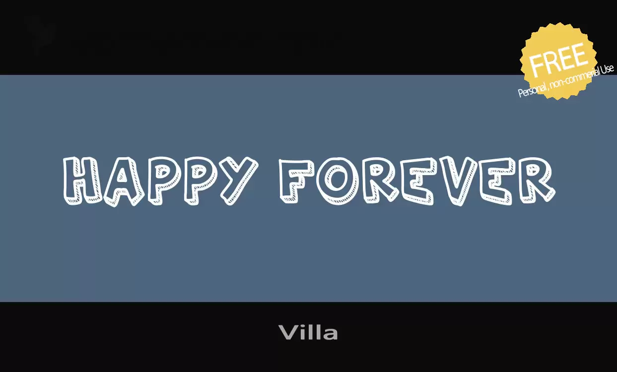 Font Sample of Villa