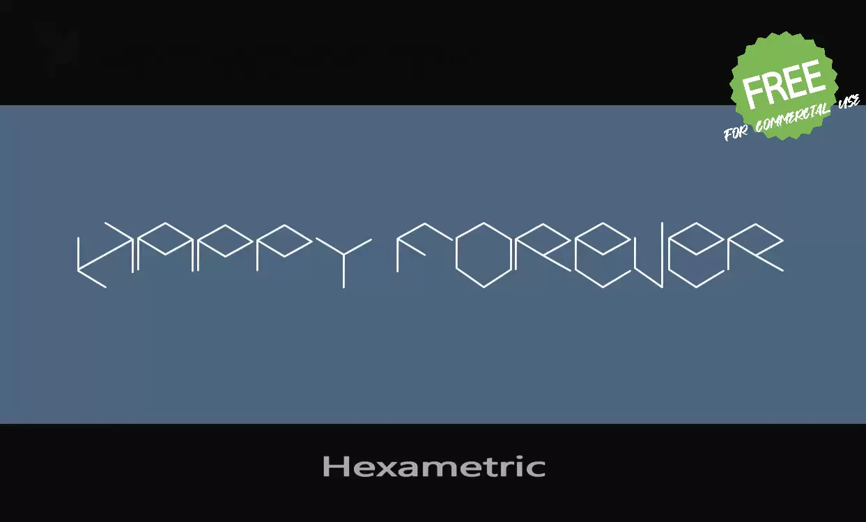 「Hexametric」字体效果图