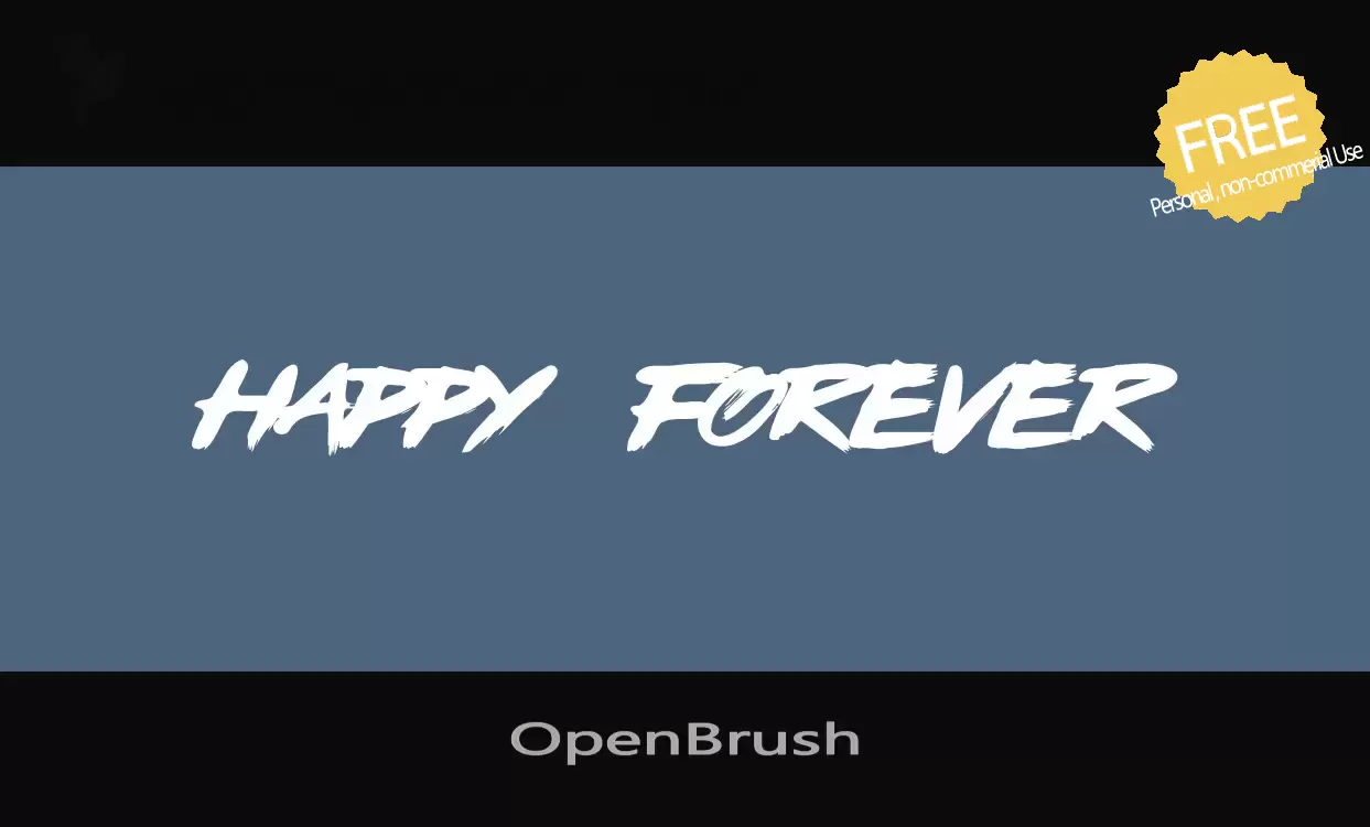 「OpenBrush」字体效果图