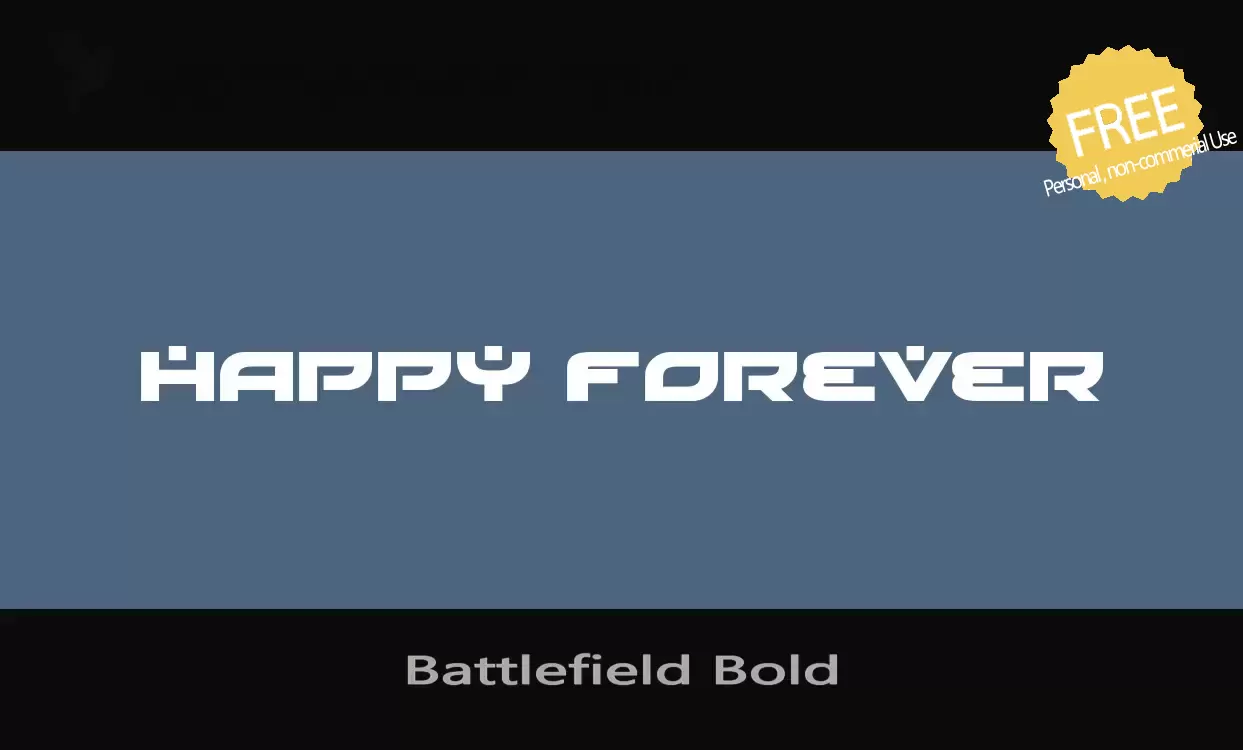 Font Sample of Battlefield-Bold