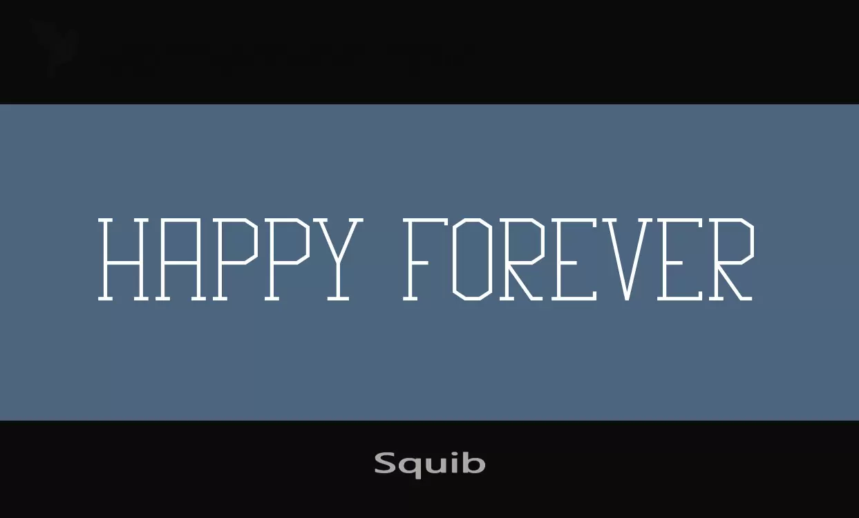 Font Sample of Squib