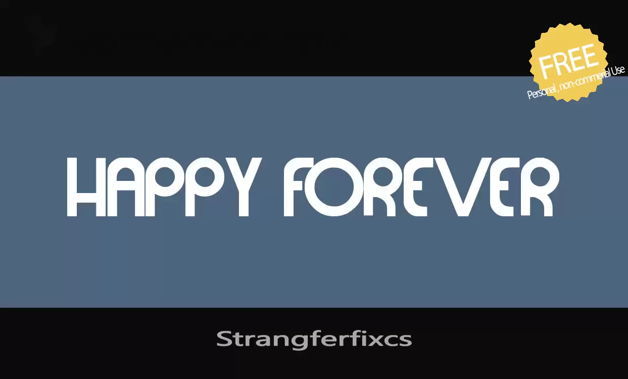 Font Sample of Strangferfixcs