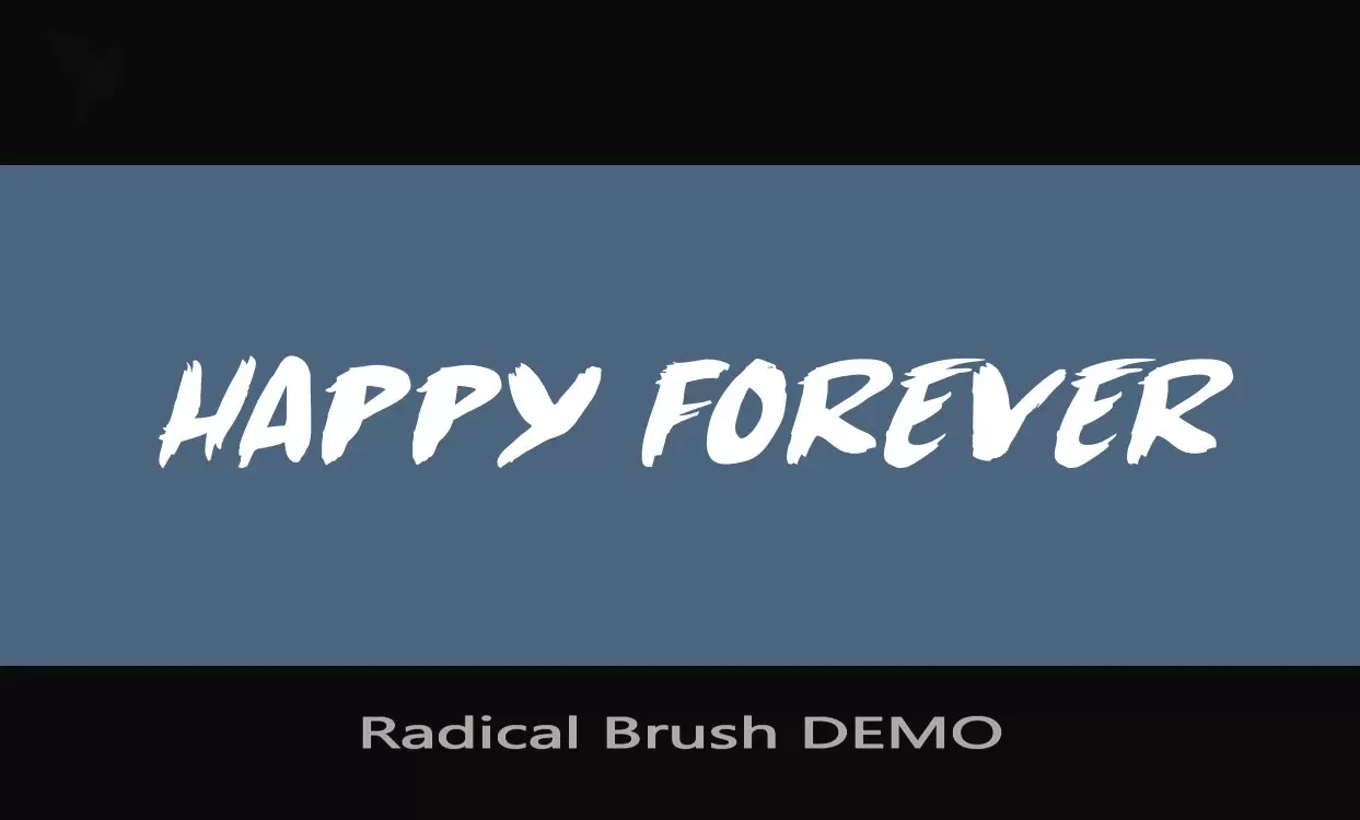 「Radical-Brush-DEMO」字体效果图