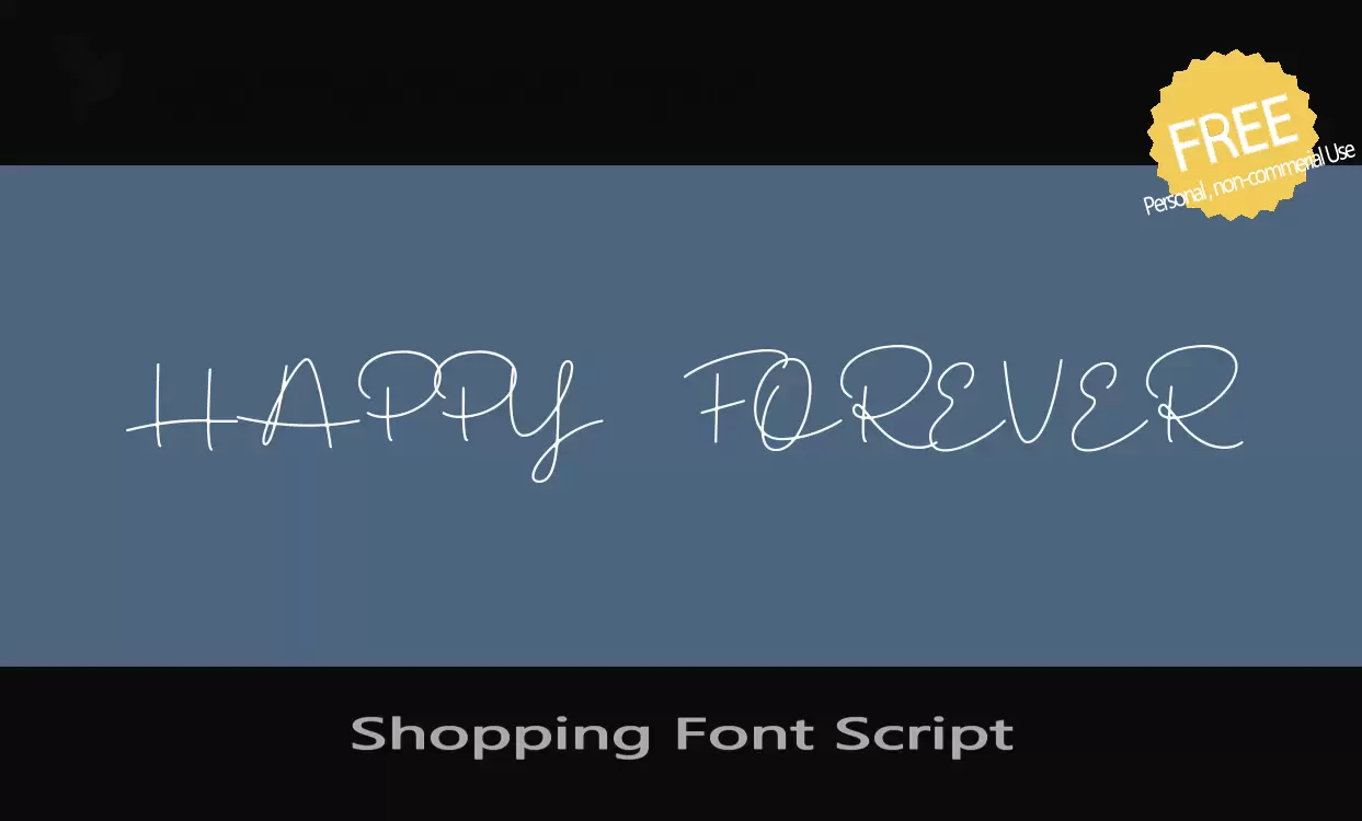 「Shopping-Font-Script」字体效果图