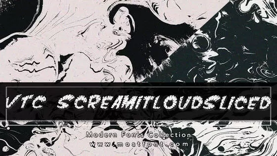 「VTC-ScreamItLoudSliced」字体排版图片