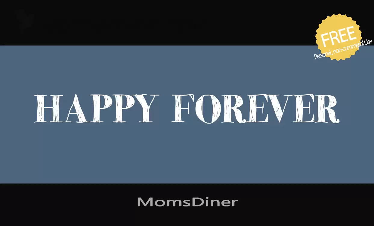 「MomsDiner」字体效果图