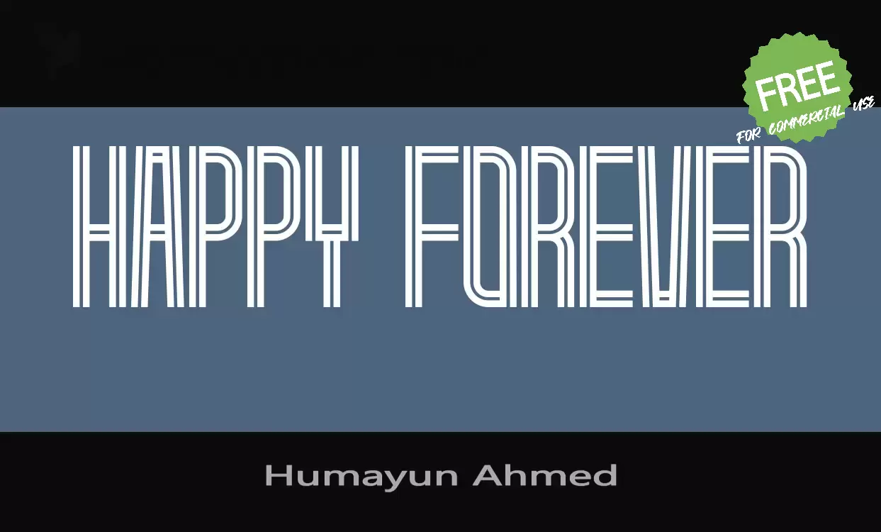 「Humayun Ahmed」字体效果图