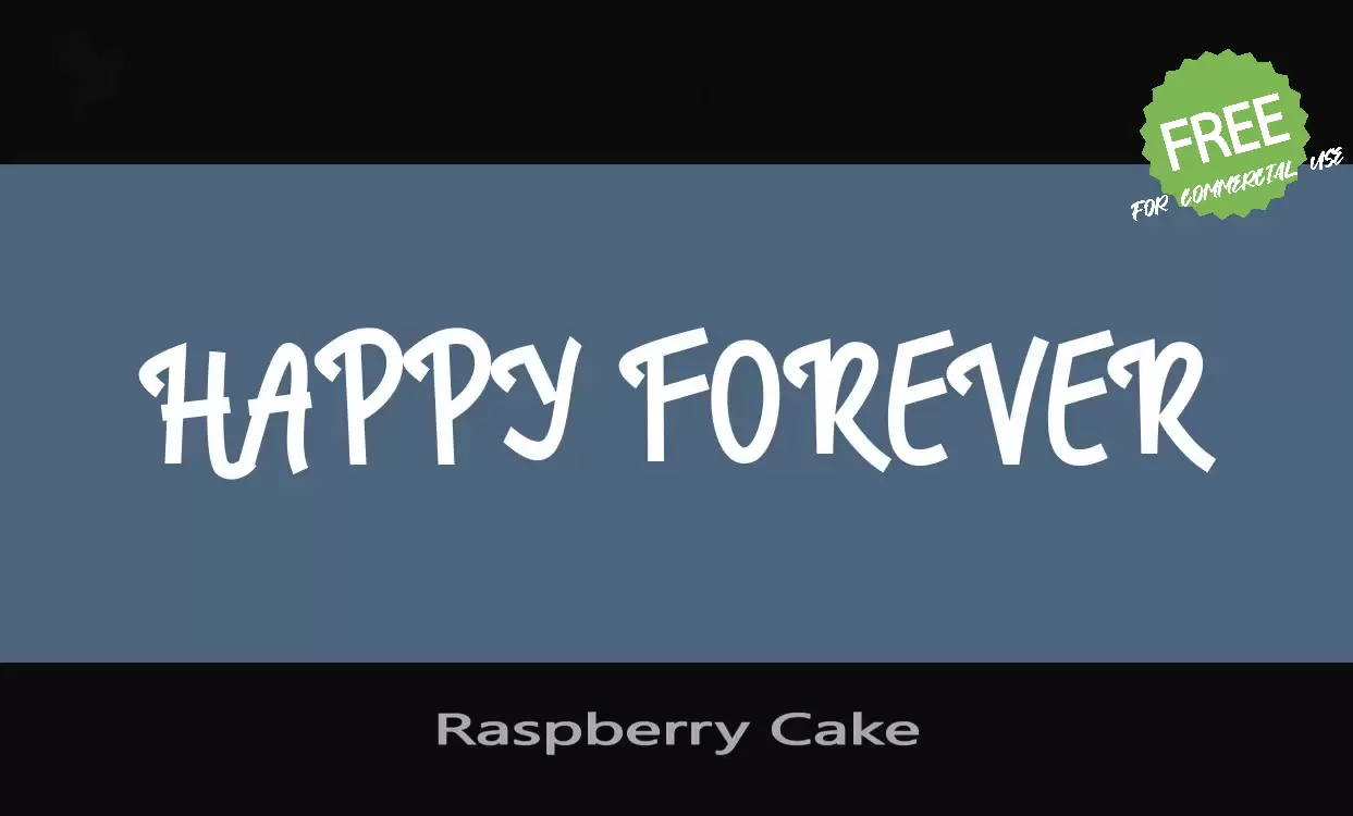 Font Sample of Raspberry-Cake