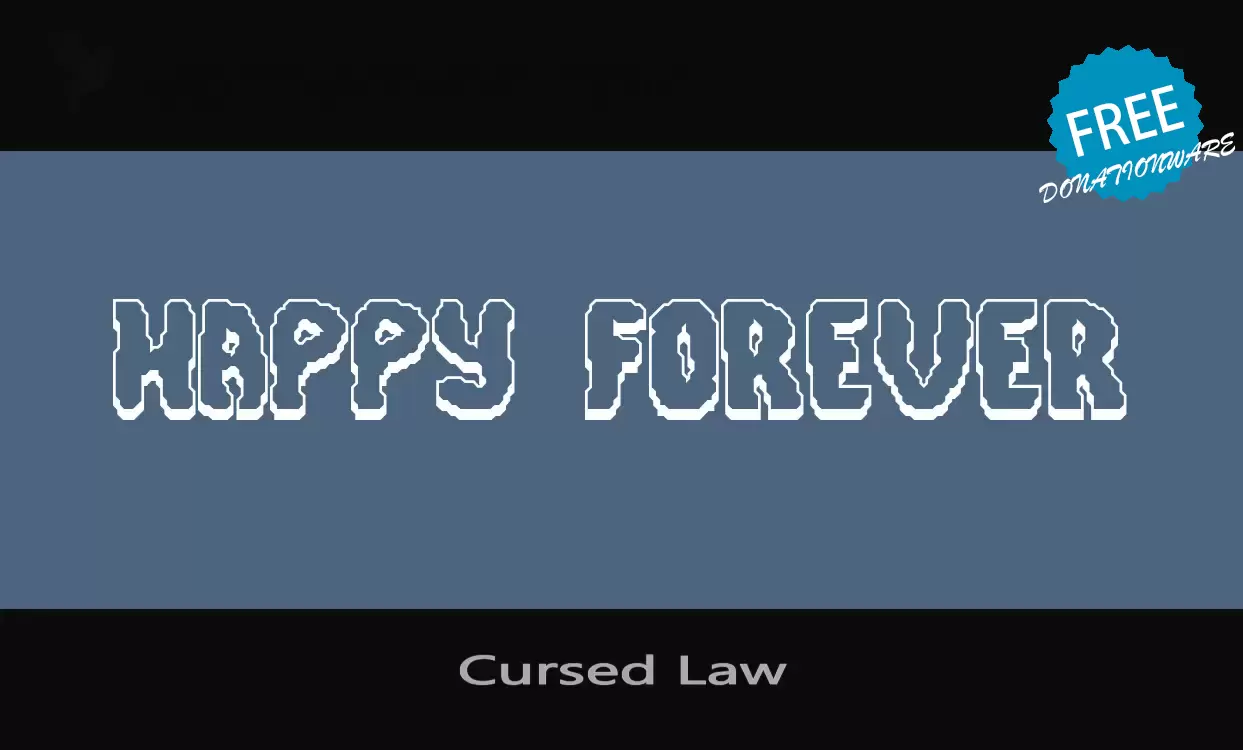 Font Sample of Cursed-Law