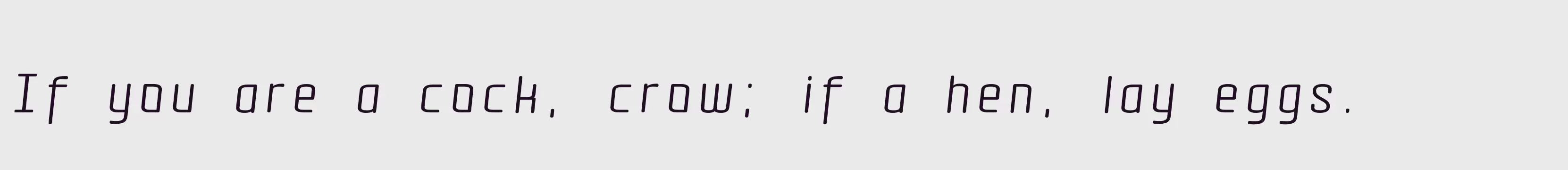 「RegularItalic」字体效果图