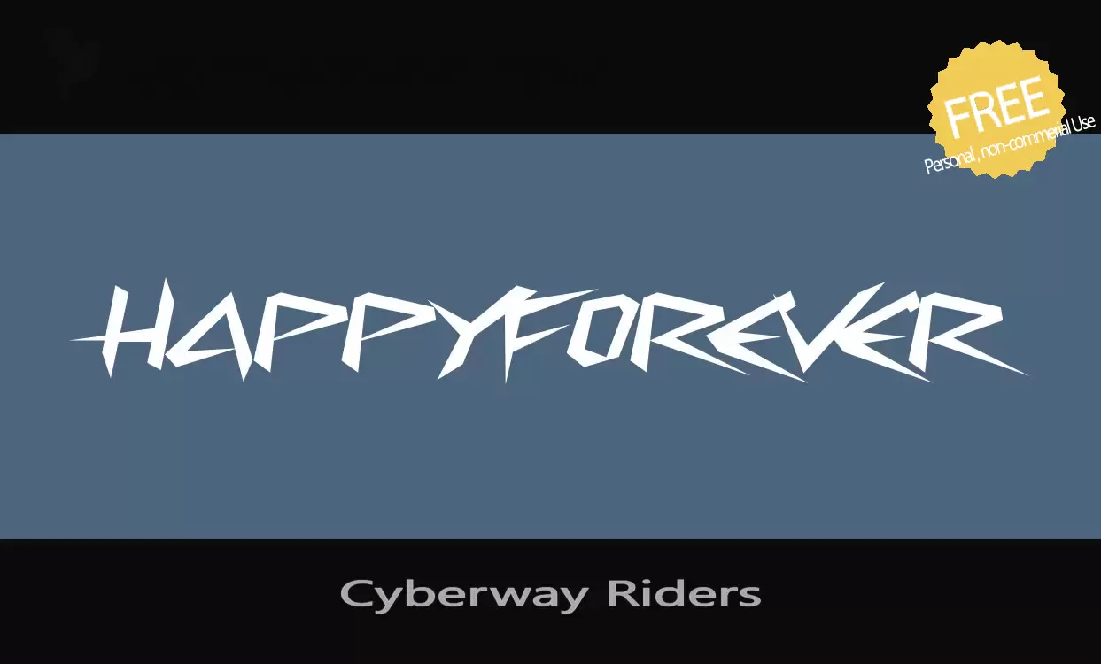 「Cyberway-Riders」字体效果图