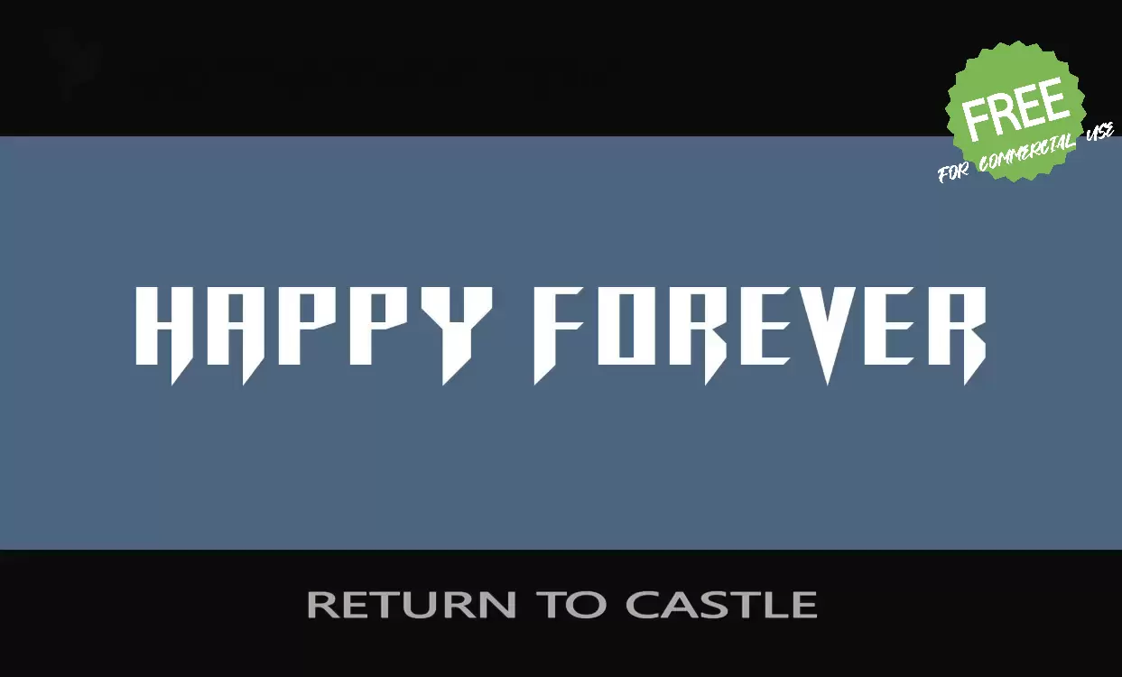 「RETURN TO CASTLE」字体效果图