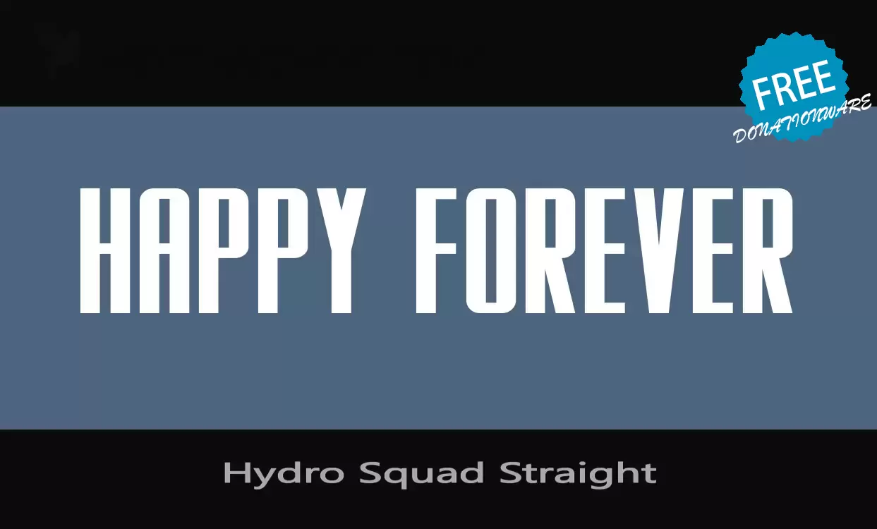 Font Sample of Hydro-Squad-Straight