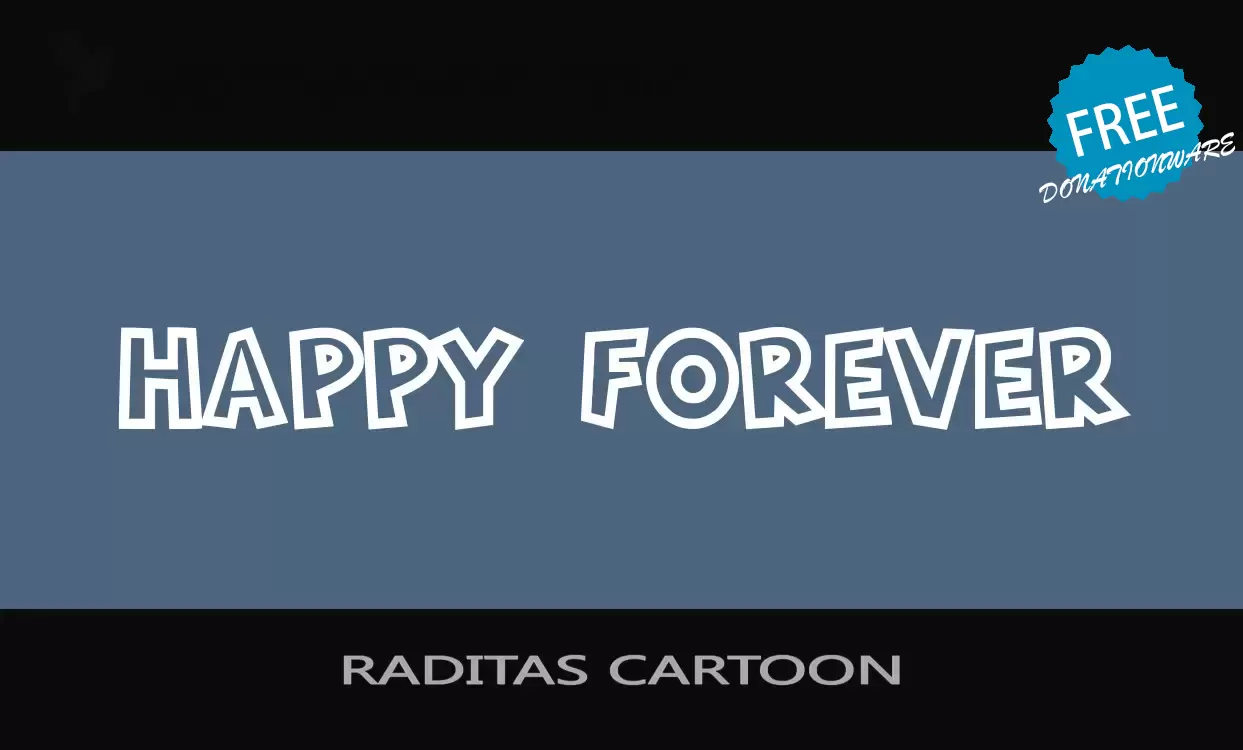 「RADITAS-CARTOON」字体效果图