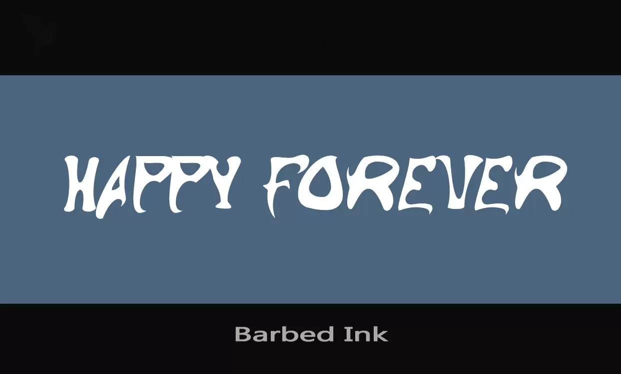 Font Sample of Barbed-Ink