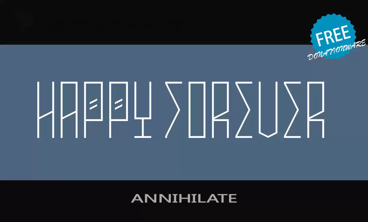 Font Sample of ANNIHILATE