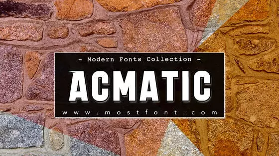 「Acmatic」字体排版样式