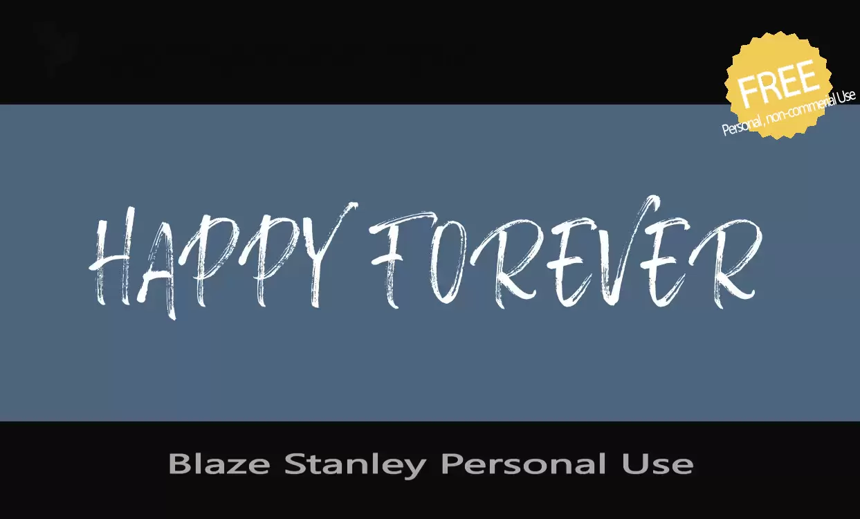 「Blaze-Stanley-Personal-Use」字体效果图