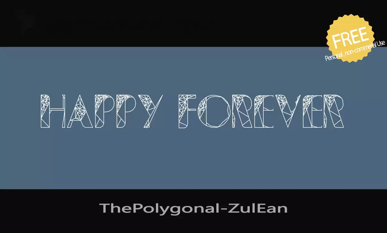 Font Sample of ThePolygonal-ZulEan