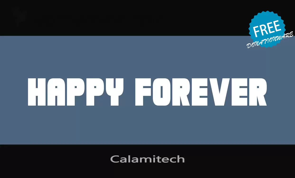 Font Sample of Calamitech