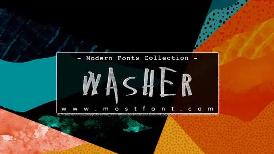 「Washer」字体排版样式