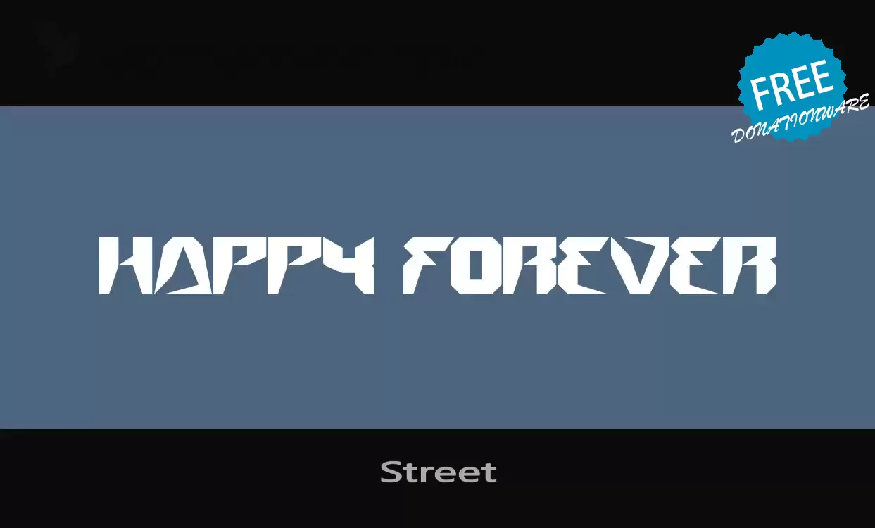 Font Sample of Street