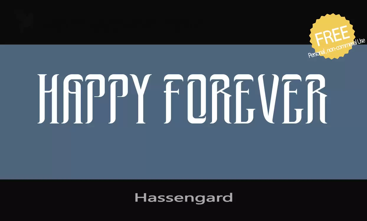 Font Sample of Hassengard