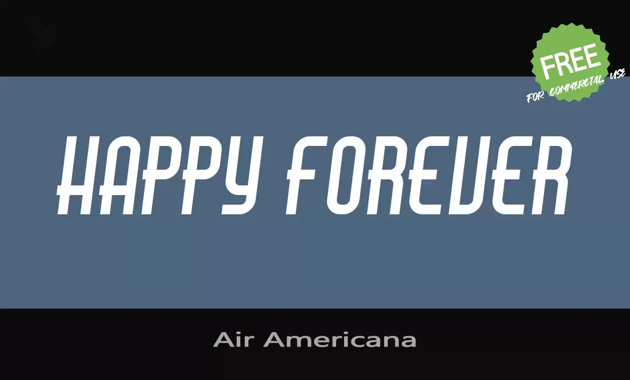 Font Sample of Air-Americana