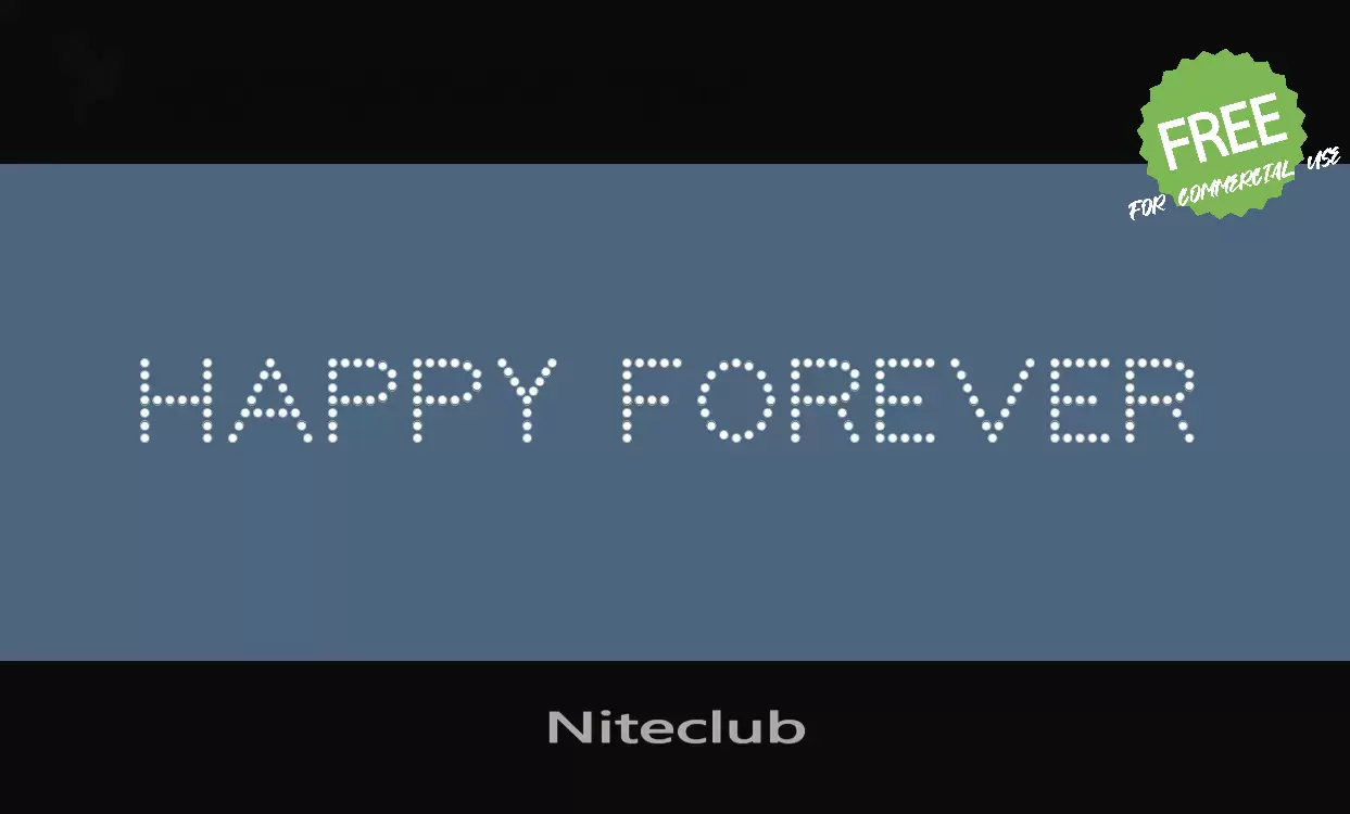 Font Sample of Niteclub