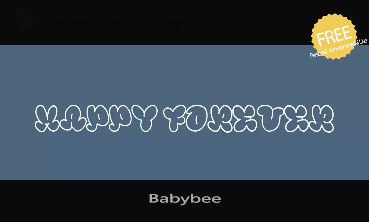 「Babybee」字体效果图