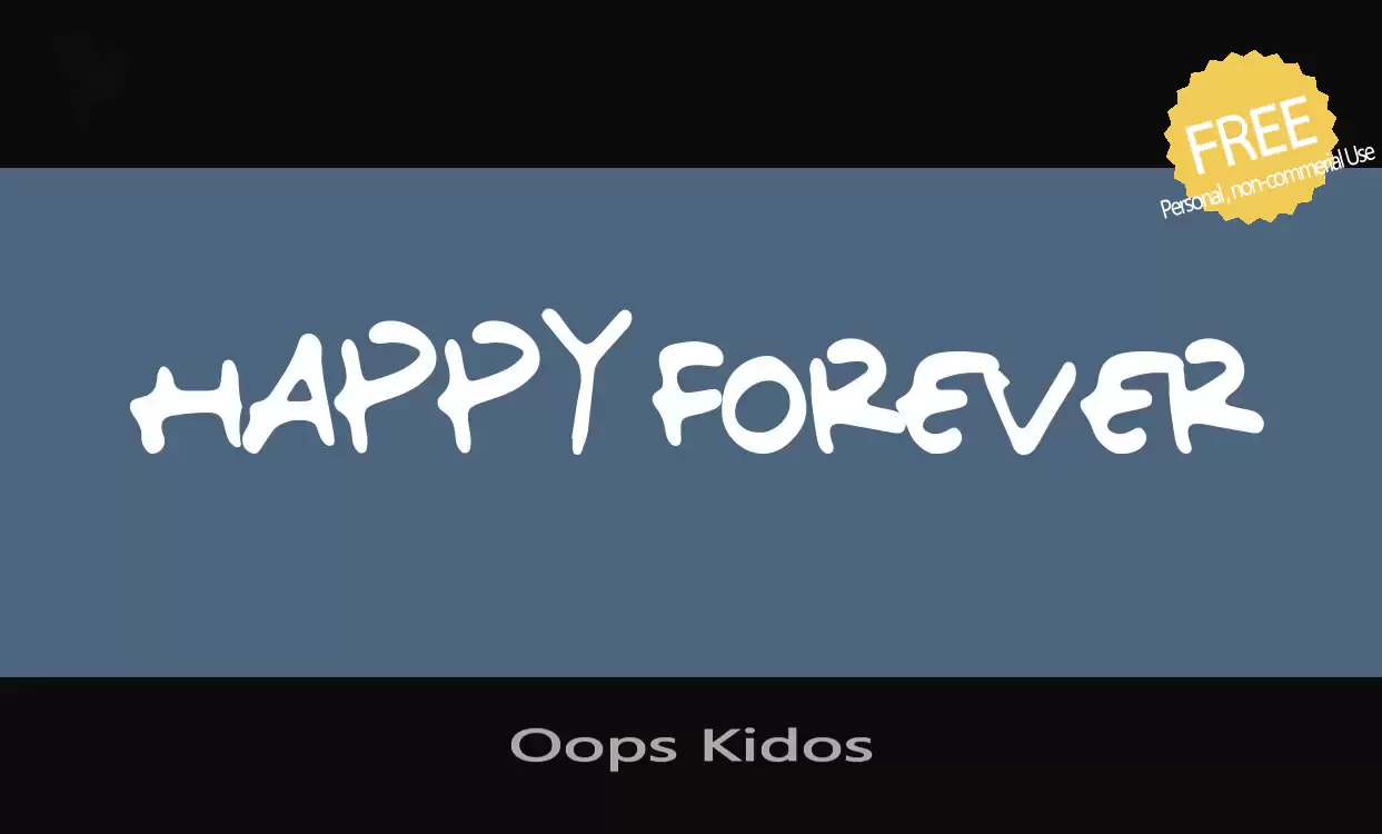 Font Sample of Oops-Kidos