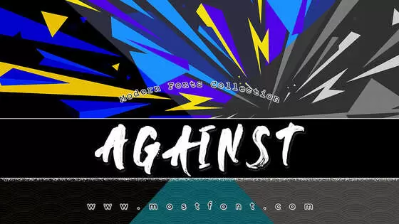 「Against」字体排版样式