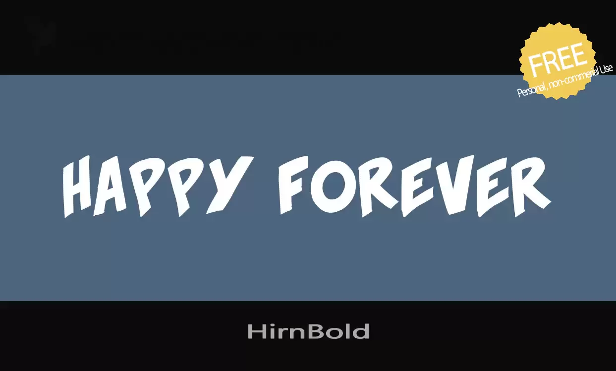 Font Sample of HirnBold