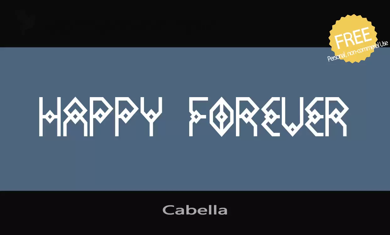 Font Sample of Cabella