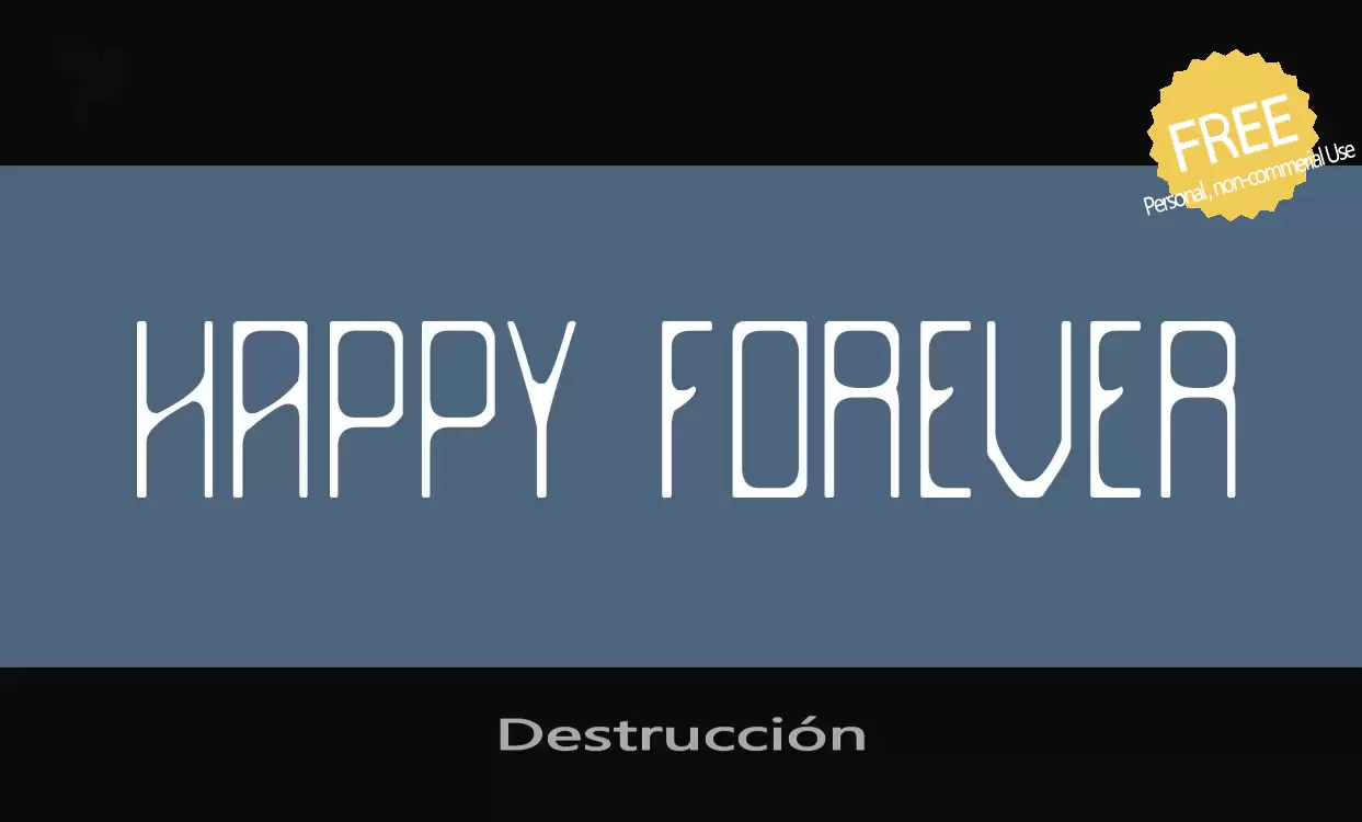 Font Sample of Destrucción